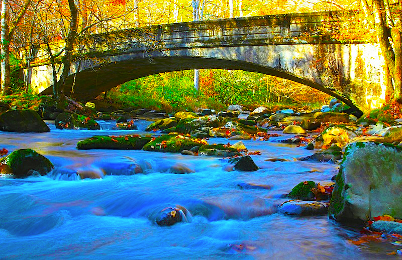 Water Under the Bridge, Smokey Mountain Park, Tennessee, photo